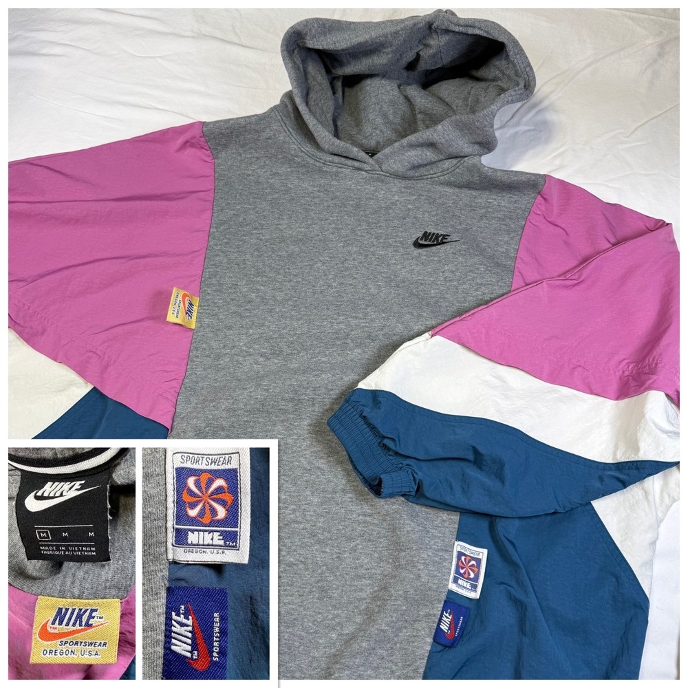 Nike Sportswear Icon Clash Colorblock Hoodie Pullover Windbreaker Women's Medium